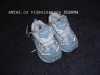 dětské sportovní boty značka Skechers, barva světle modrá se stříbrným pruhem, velmi málo nošené, zachovalé, velikost 11cm, EUR 20, 5, U.K.4