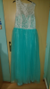 Krasne,nové šaty vel.46,zajímavé barvy Aqua,vhodné na jakoukoliv prilezitost