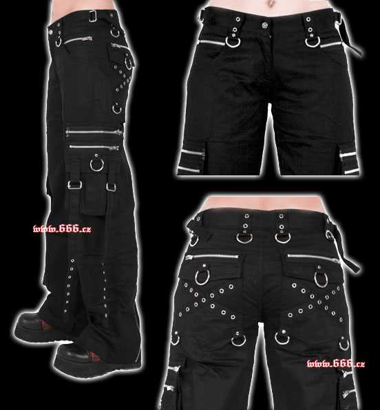 Goth/metal černé kalhoty