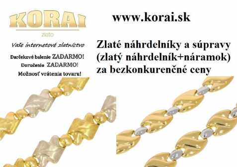 Zlaté náhrdelníky a súpravy od KORA